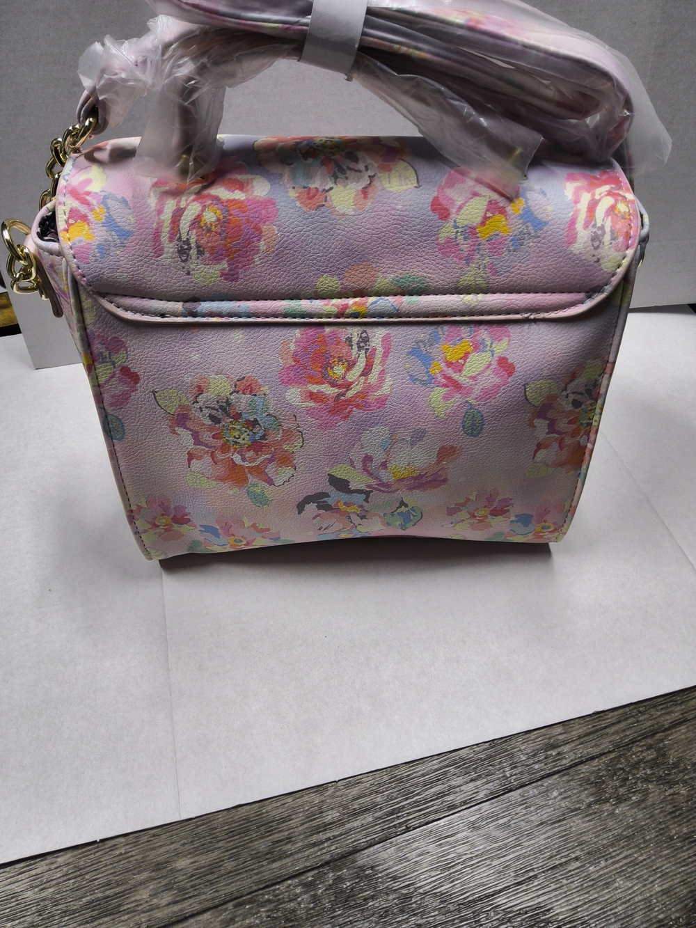 NWOT Betsey Johnson Floral Pastel Crossbody Bag - Pink Multicolor - Picture 6 of 9